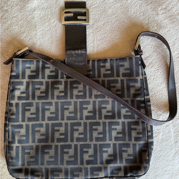 RARE VINTAGE FENDI handbag 🌟 Fendi Zucchino hobo bag in brown GOOD CONDITION! - Picture 3 of 16